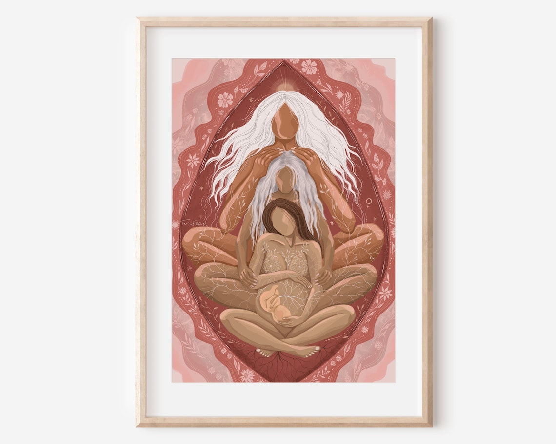 Ancestral Healing Spiritual Birth Art Print