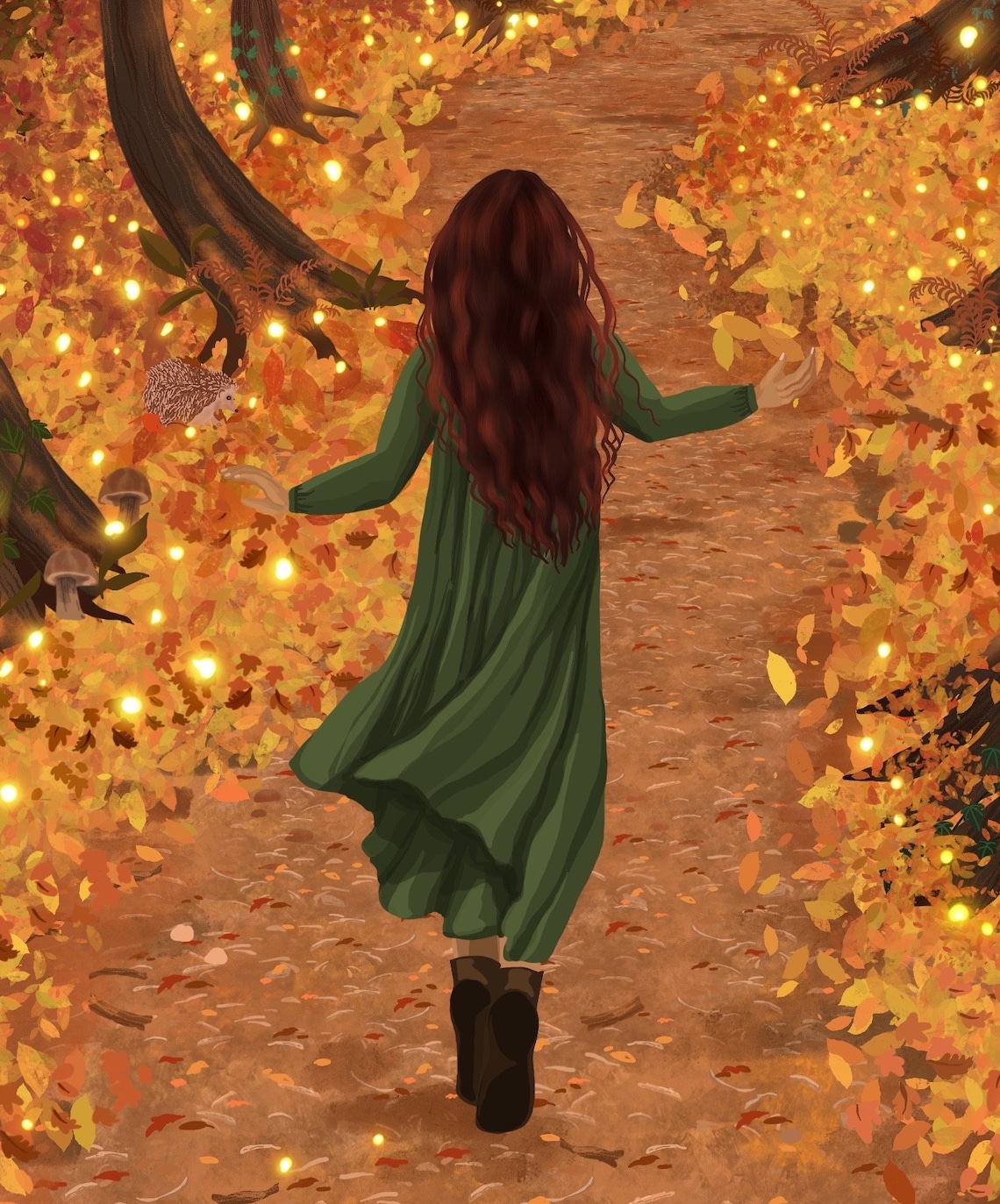 Autumn Magic Art Print, Ethereal Whimsical Scene - Image 2