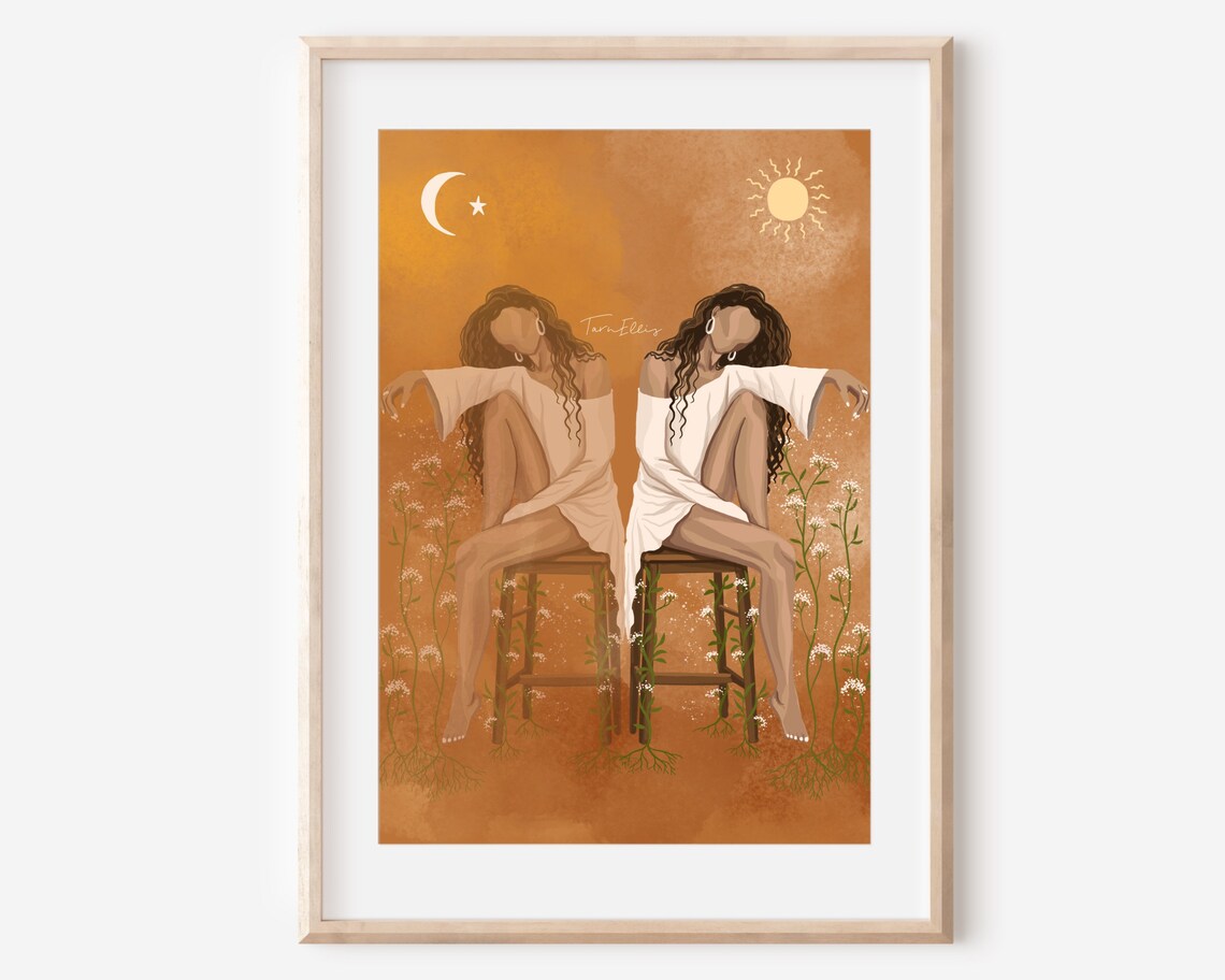 Still I Grow Flower Woman Boho Art Print