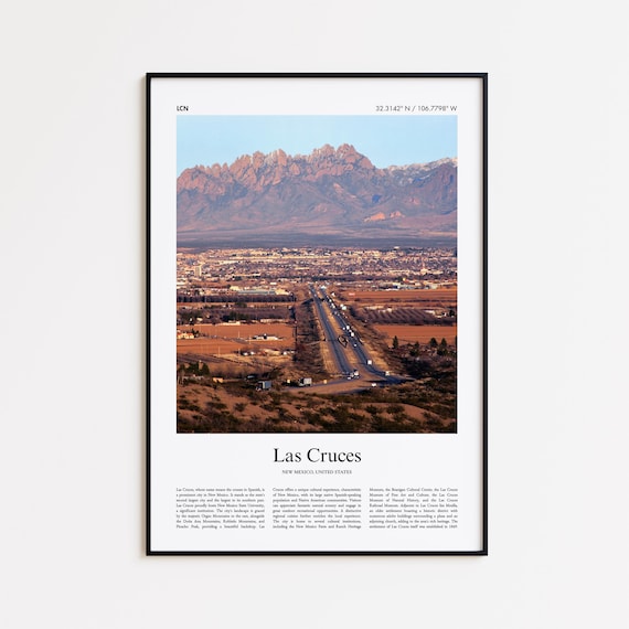 Las Cruces Color Print Real Photo Poster Travel Gift New Mexico United States Usa Wall Art