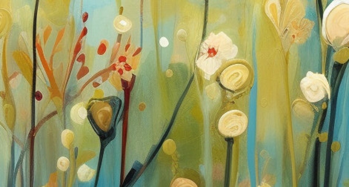 Custom Poppy Flower Oil Painting Art Print, Abstract Floral - Image 6