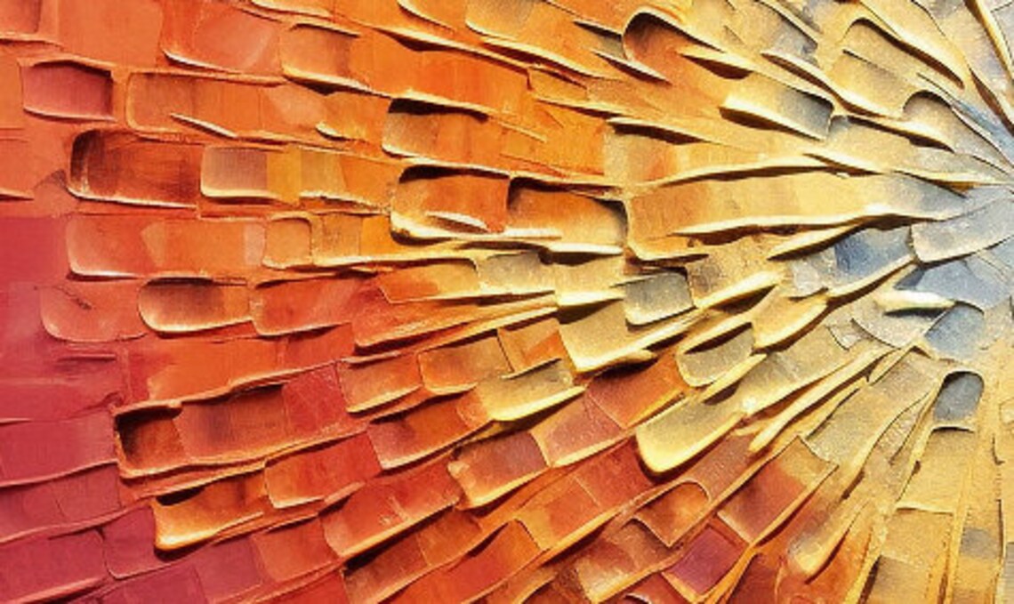 Golden Texture Abstract Minimalist Art Print - Image 6