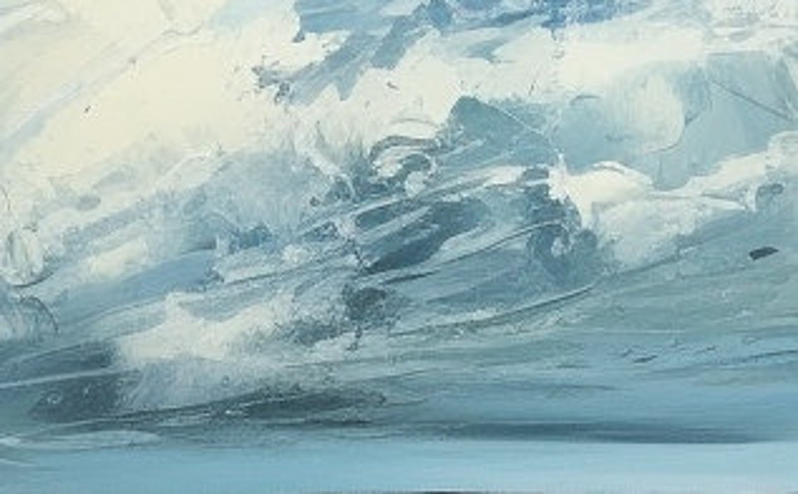 Dramatic Cloud Seascape Blue Ocean Waves Coastal Scene Poster - Image 5