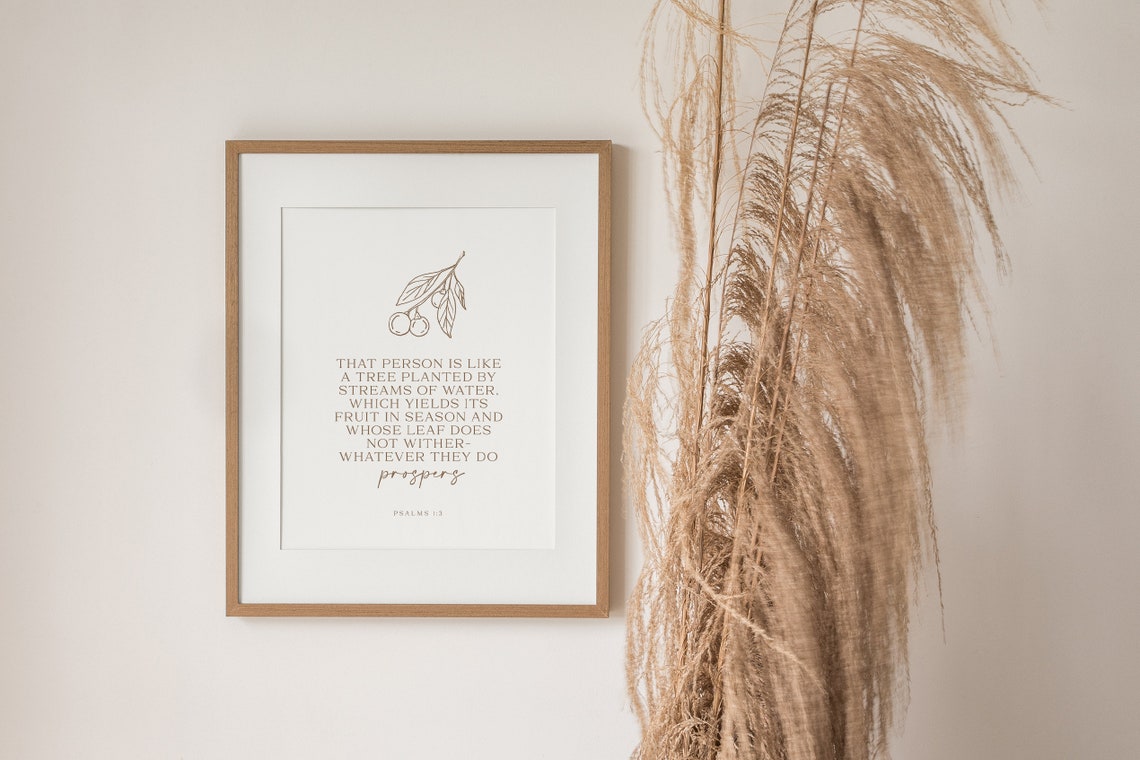 Psalm 13 Wall Art Christian Wall Art Bible Verse Gift For Christians Baptism Gift Christian Home Wall Art - Image 2