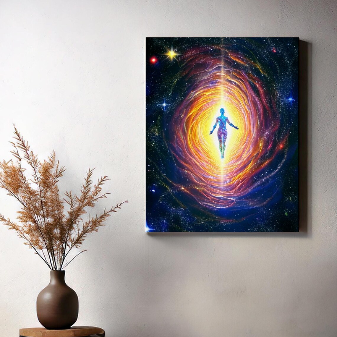 Glowing Cosmic Portal Spiritual Awakening Meditation Wall Art - Image 3