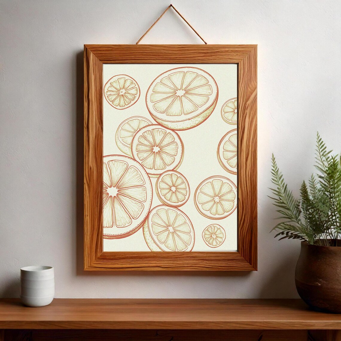 Orange Slices Wall Art Fruit Art Print Kitchen Wall Art Orange Art Orange Slices Print Minimal Art Print 033 - Image 2