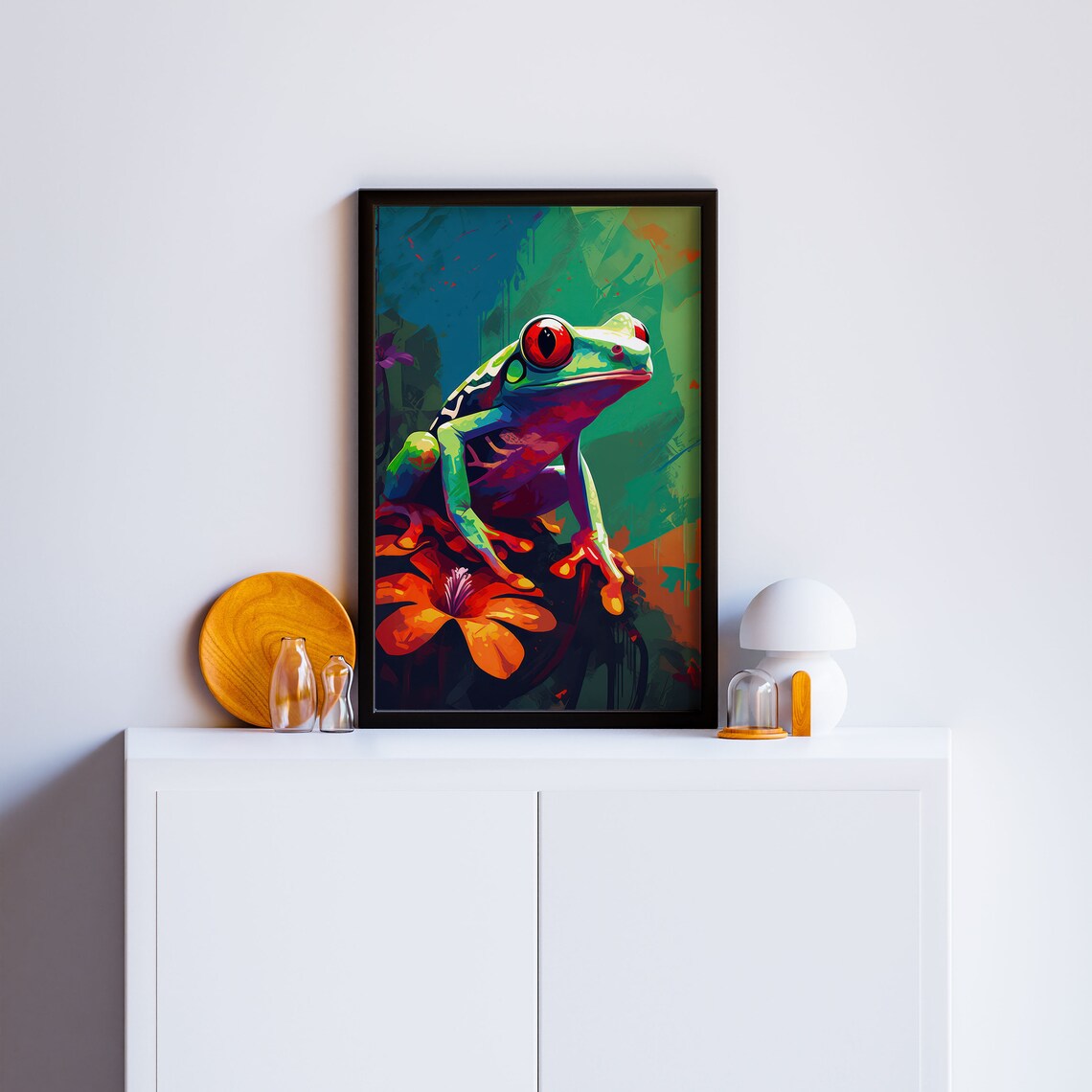 Red Eyed Tree Frog Print, Tropical Wildlife Decor - Image 3