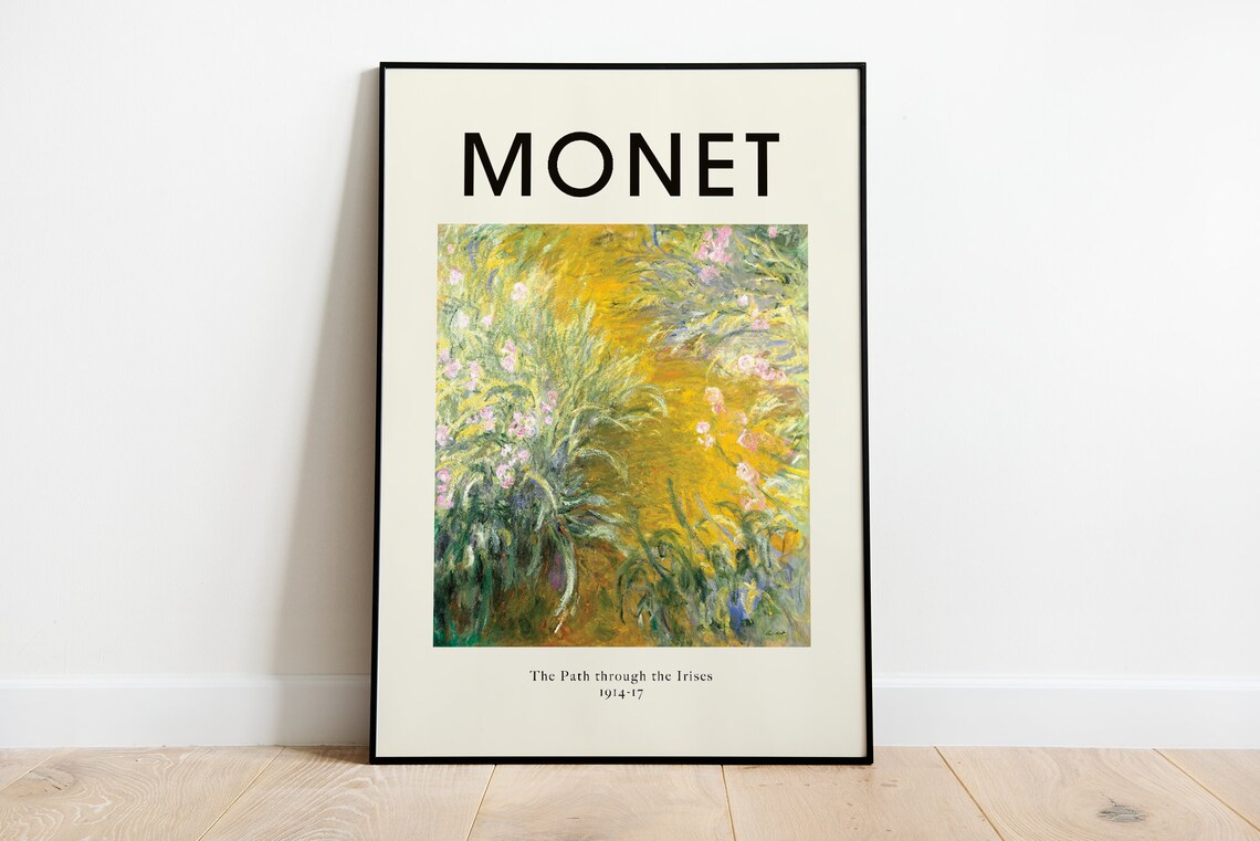Monet Exhibition Print, The Path Through Irises