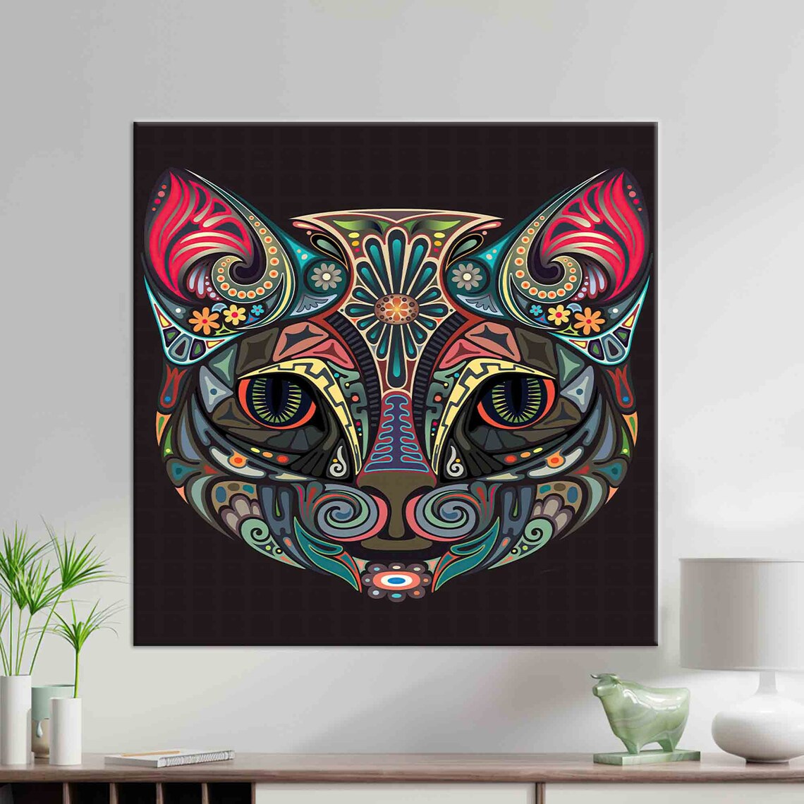 Cat With Green Eyes, Cat Lover Gift Art Print