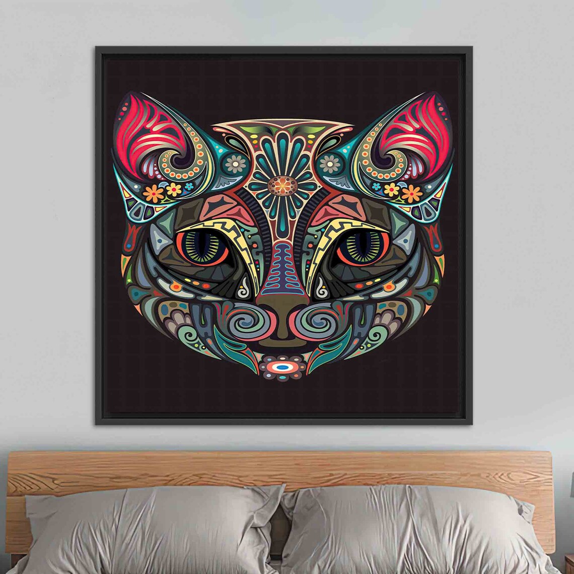 Cat With Green Eyes, Cat Lover Gift Art Print - Image 3