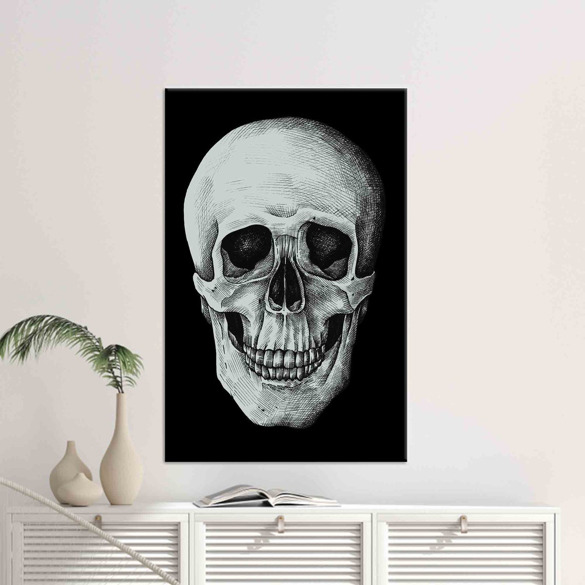 Skull Wall Art, Modern Loft Decor