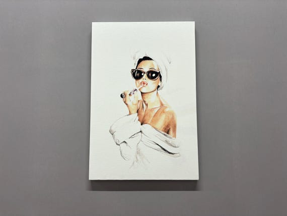 Audrey Hepburn Fashion Wall Art Decor, Gift