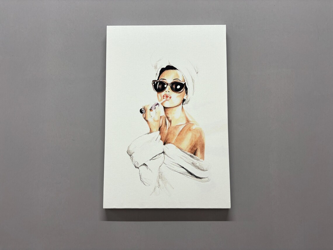Audrey Hepburn Fashion Wall Art Decor, Gift