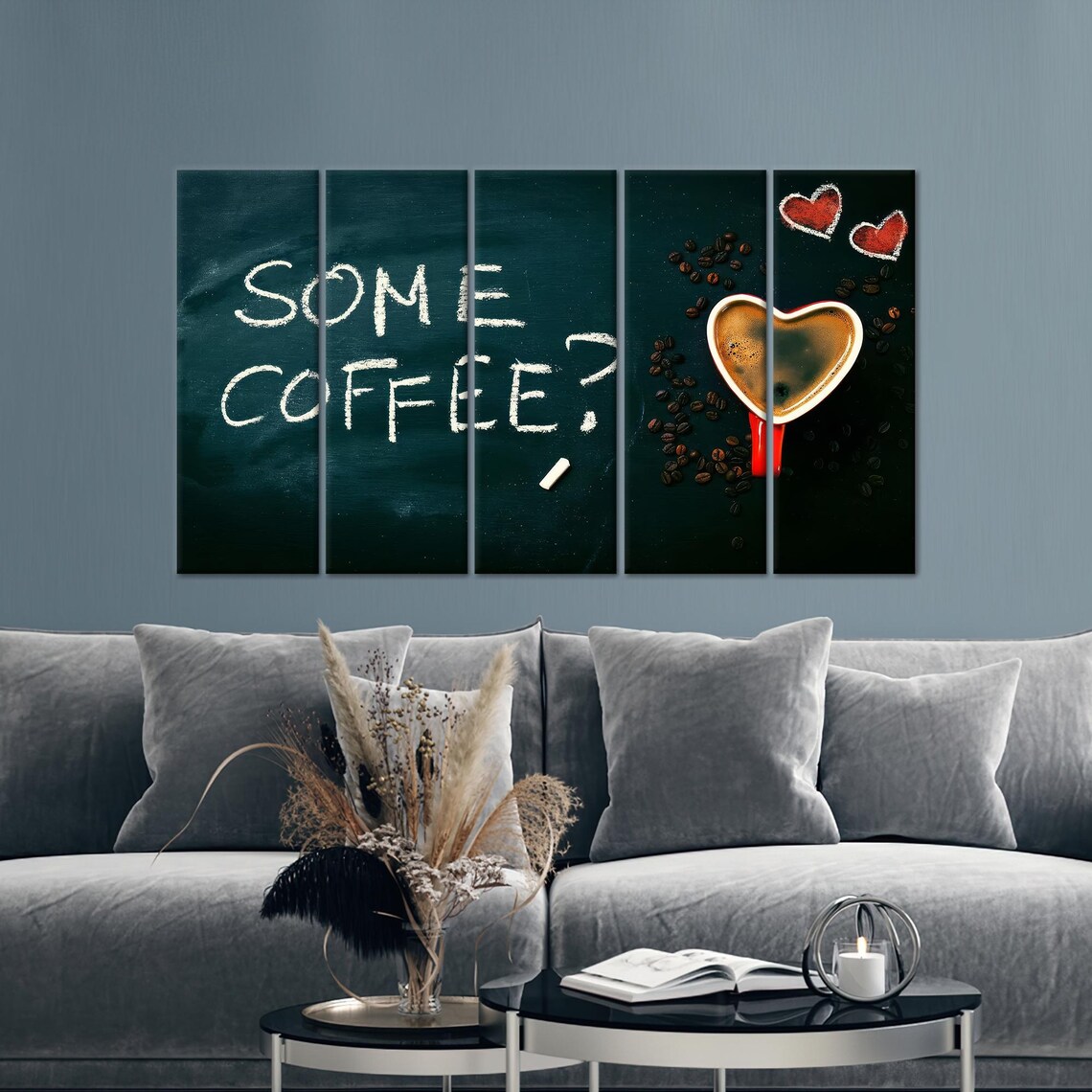 Coffee Shop Painted Glass Coffee Artwork - Image 2