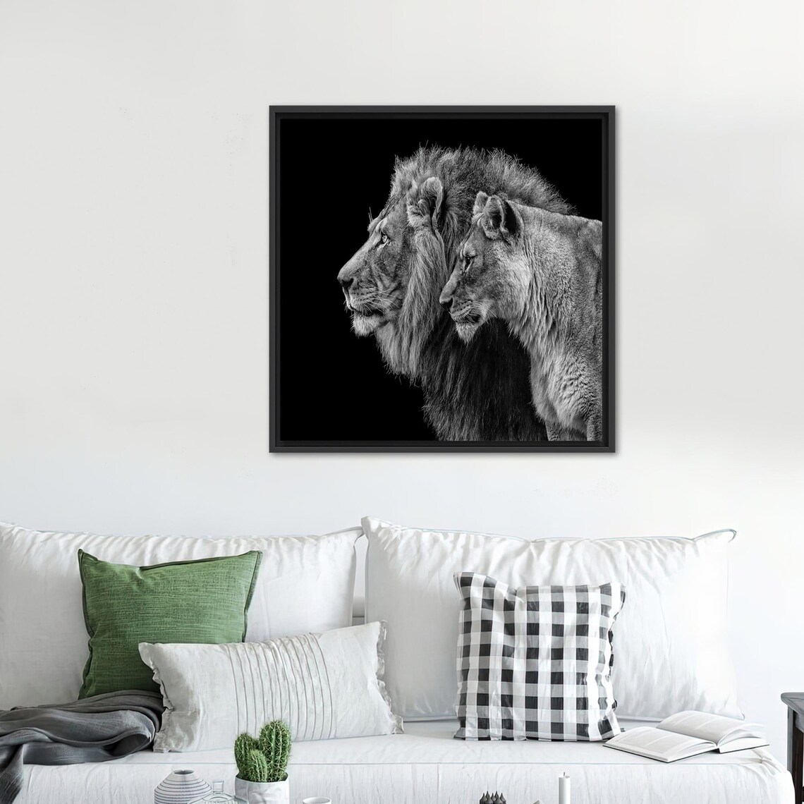 Lion Couple Personalized Man Cave Art Print - Image 3