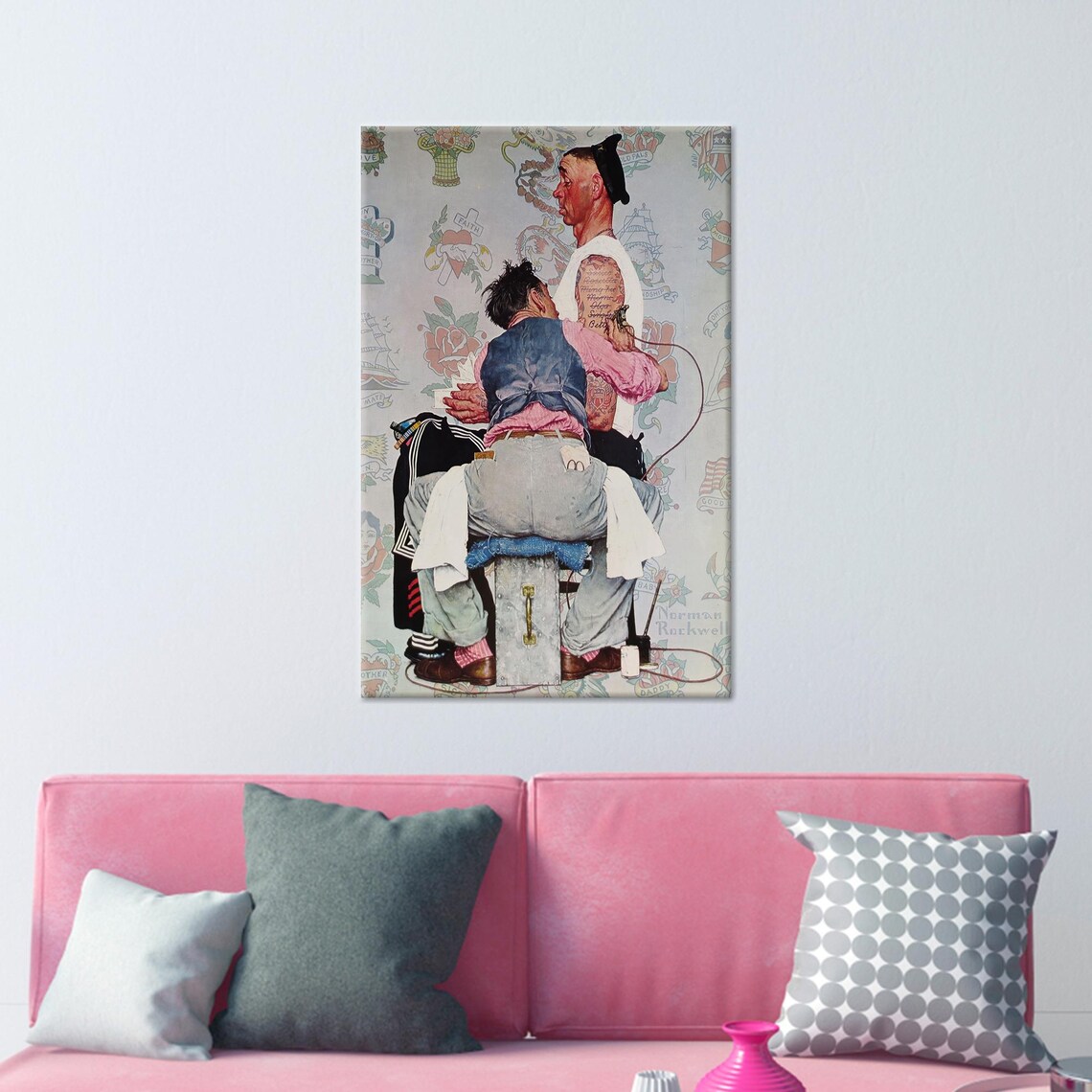 Norman Rockwell Glass Tattoo Artist, Abstract Art - Image 4