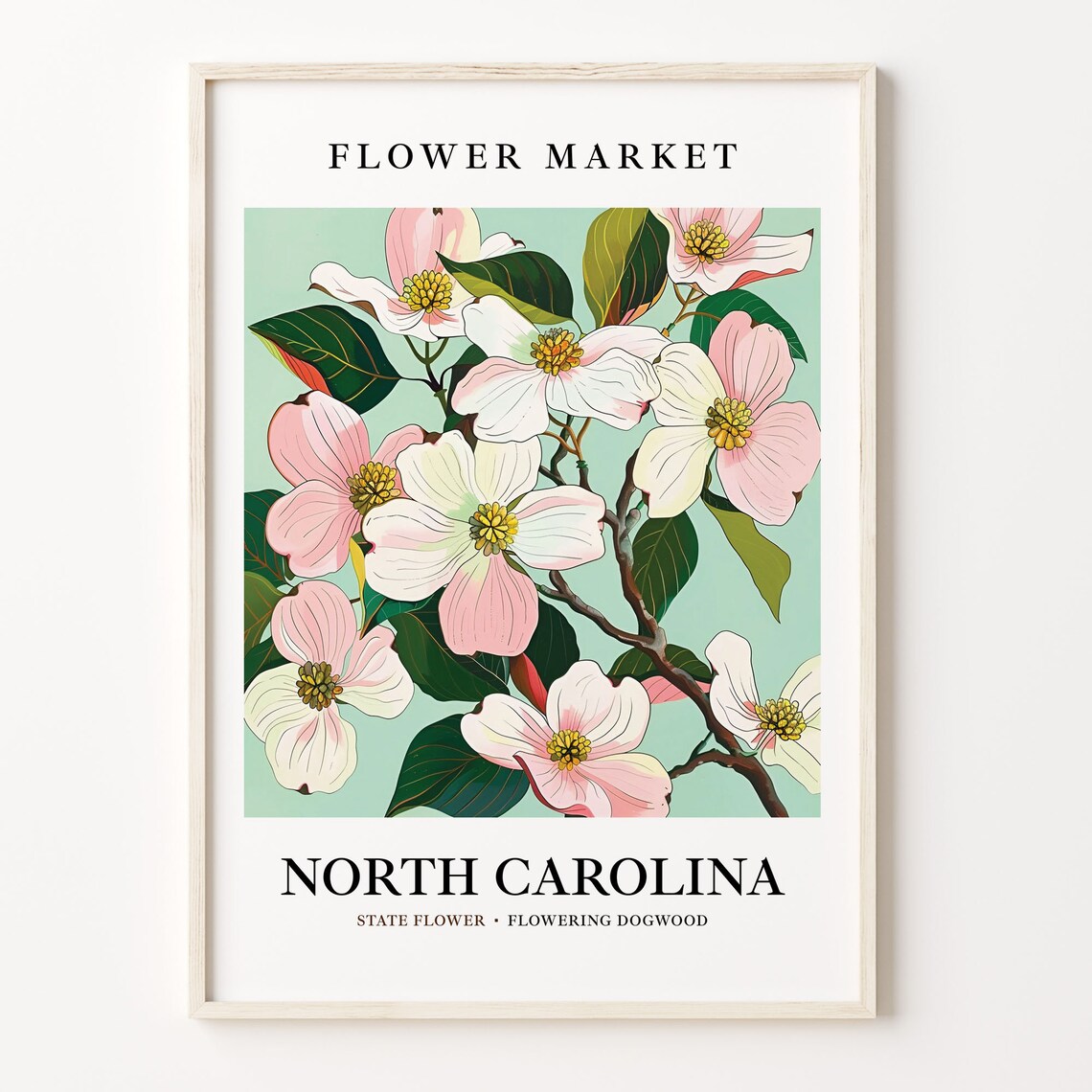 North Carolina State Flower, Flowering Dogwood Art Print