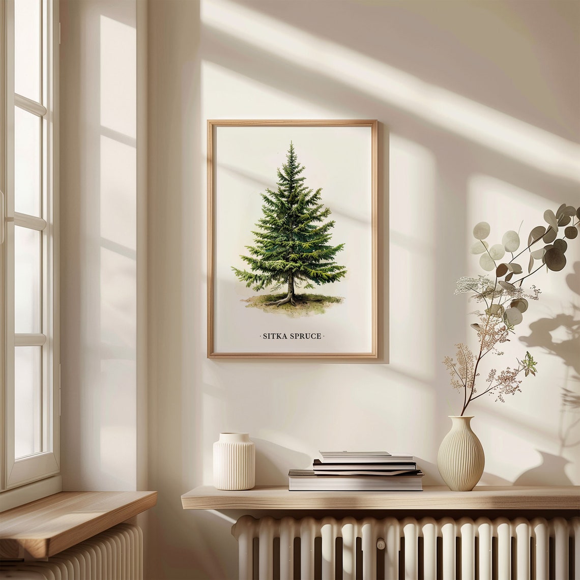 Sitka Spruce Tree Watercolor Evergreen Botanical Decor Poster - Image 3