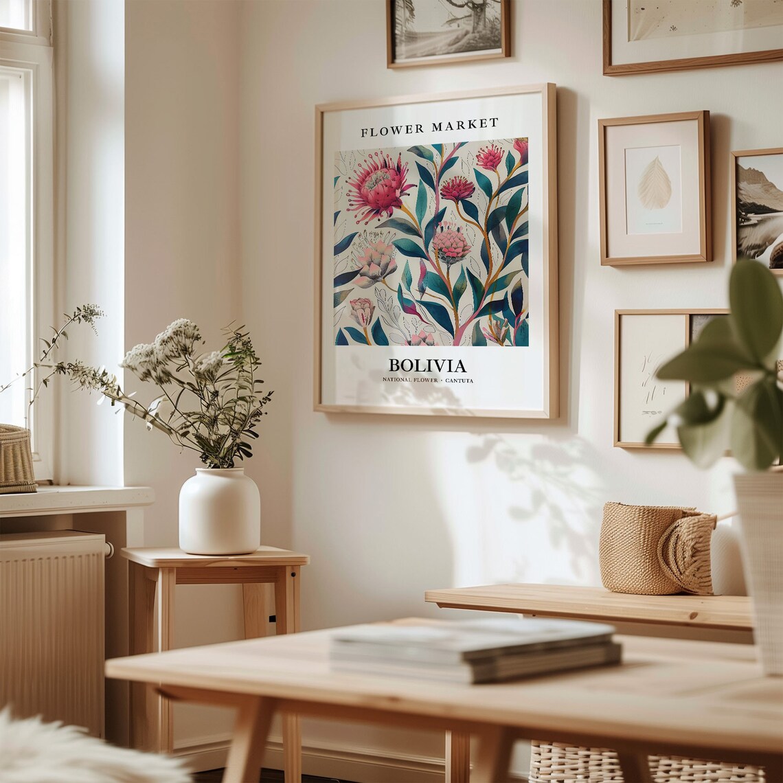 Cantuta National Flower, 1960s Botanical Art Print - Image 2