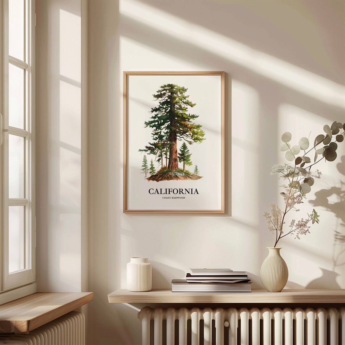 California State Tree Coast Redwood Botanical Art Print - Image 3