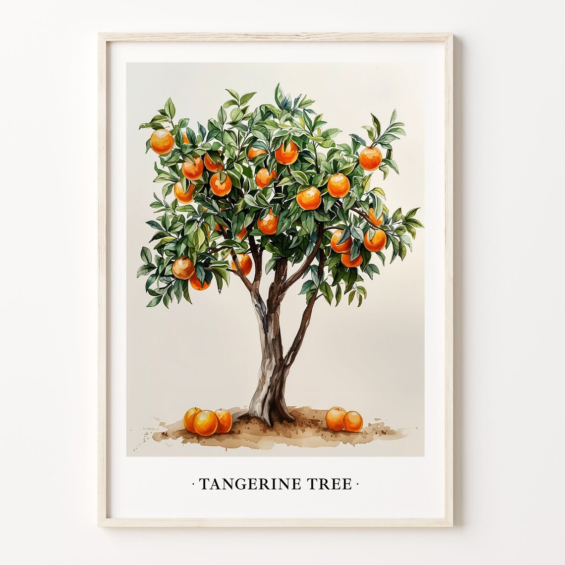 Tangerine Tree Botanical Nursery Decor Art Print