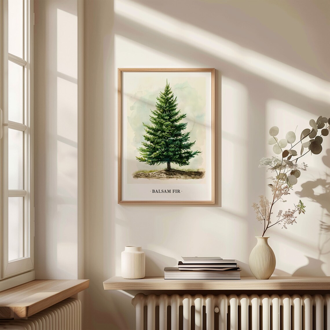 Balsam Fir Evergreen Tree Watercolor Botanical Christmas Poster - Image 3