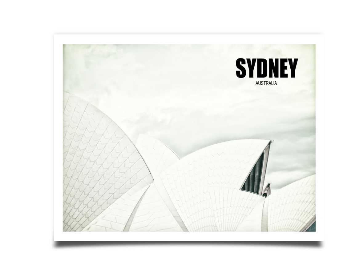 Sydney Australia Opera House Sails Minimalist Travel Poster Art - Image 2
