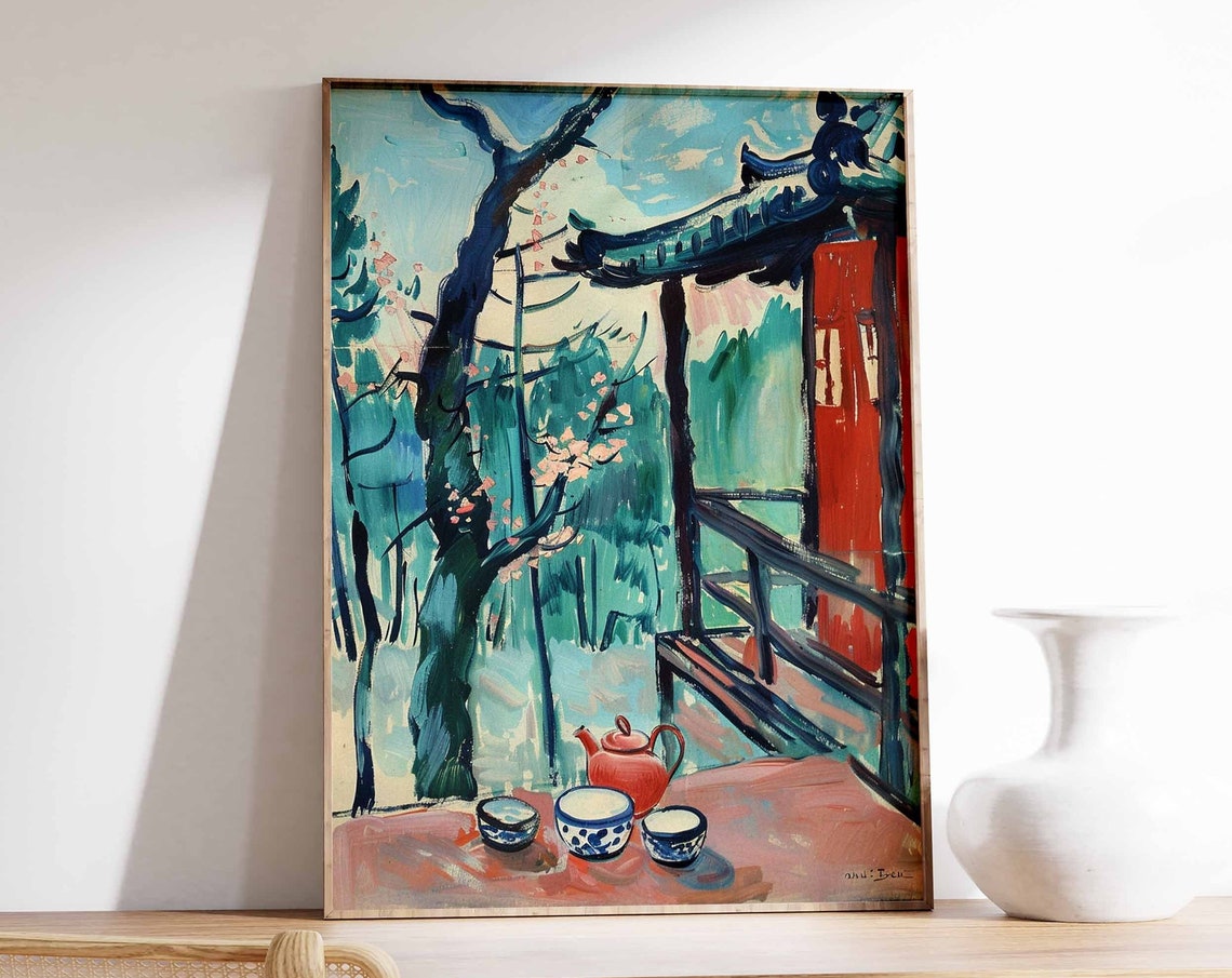 Traditional Japanese Tea House Poster Japanese Art Print Japanese Food Poster Asian Decor Traditional Japanese Art Oriental Print