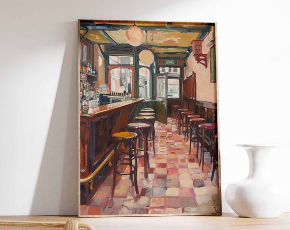 Vintage London Pub Poster London Pub Print British Pub Decor Pub Art Kitchen Decor Food Print London Wall Art London Gift