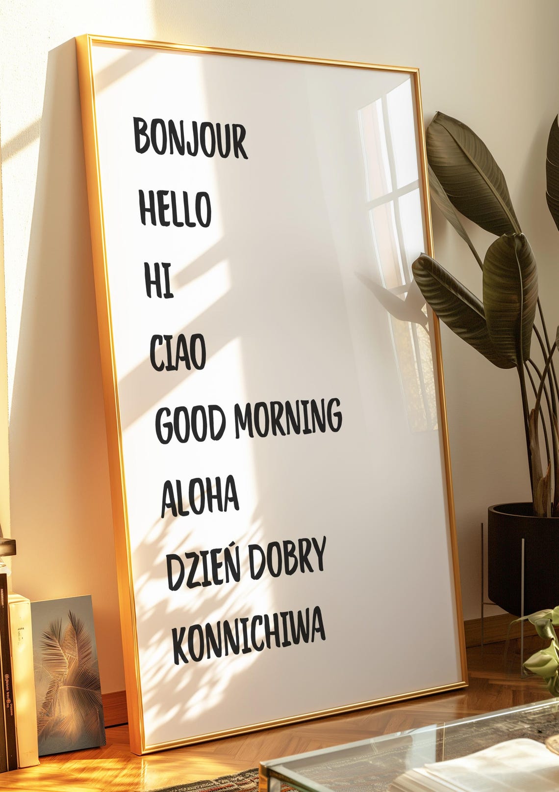 Hello In Many Languages Entryway Welcome Typography Greetings Poster - Image 2