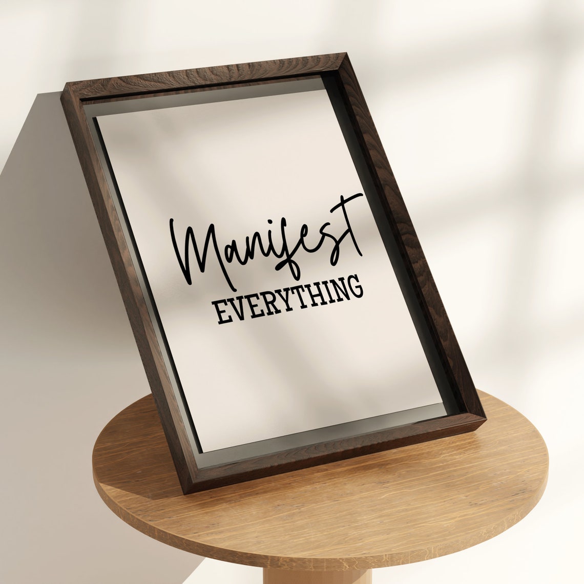 Manifest Everything Script Typography Motivational Decor Poster - Image 3