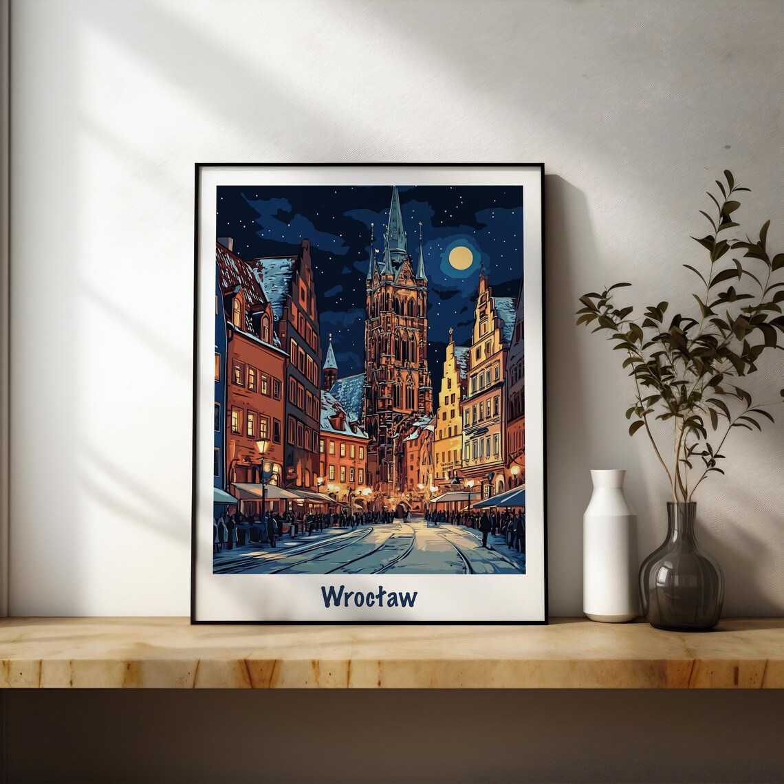 Wroclaw Poland Poster Travel Poland Wroclaw Polska Illustration Gift Polski Plakat European City Poster Wroclaw Print Poland Decor - Image 7