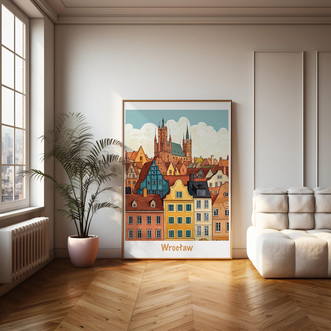 Wroclaw Colorful Old Town Houses Cathedral Travel Poster Poland - Image 5