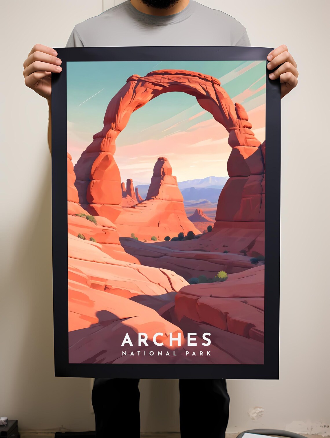 Arches National Park Delicate Arch Red Rock Desert Travel Poster - Image 2