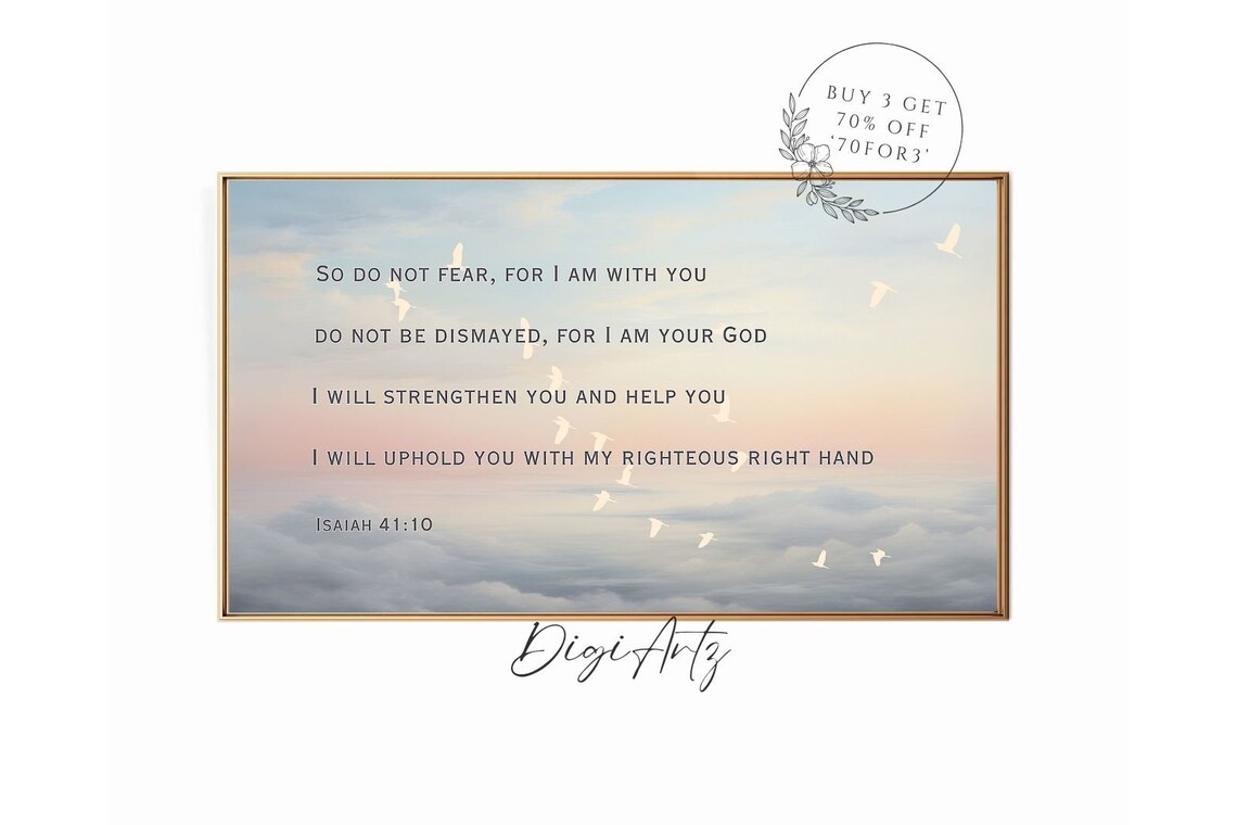 Isaiah 41 10 Do Not Fear Sunrise Birds Christian Scripture Poster - Image 6