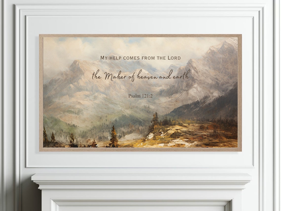 Psalm 121 My Help Comes From The Lord Mountain Landscape Poster - Image 4