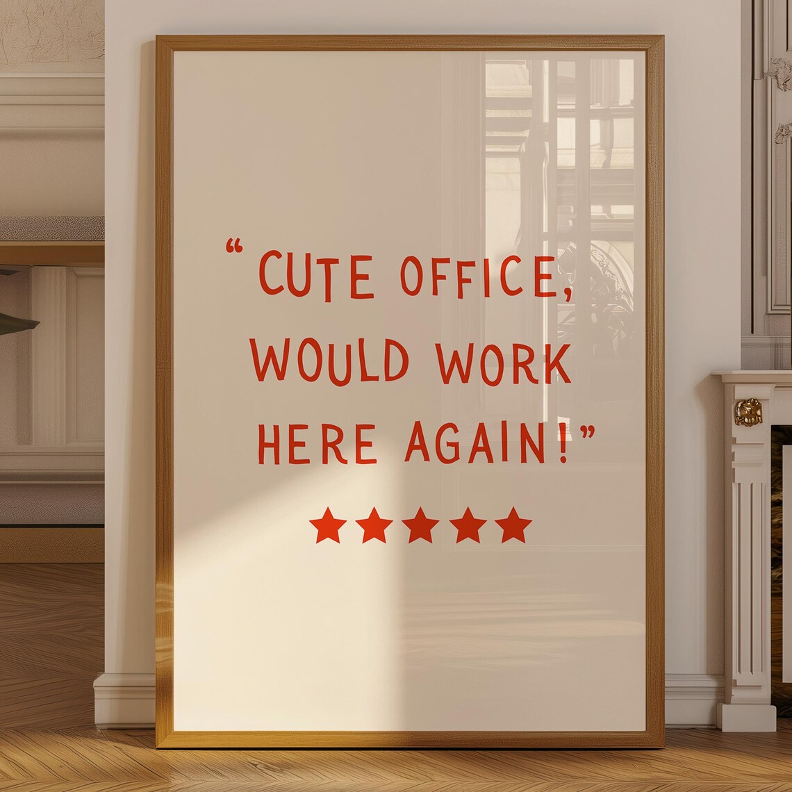 Cute Office Inspirational Work Wall Art Print