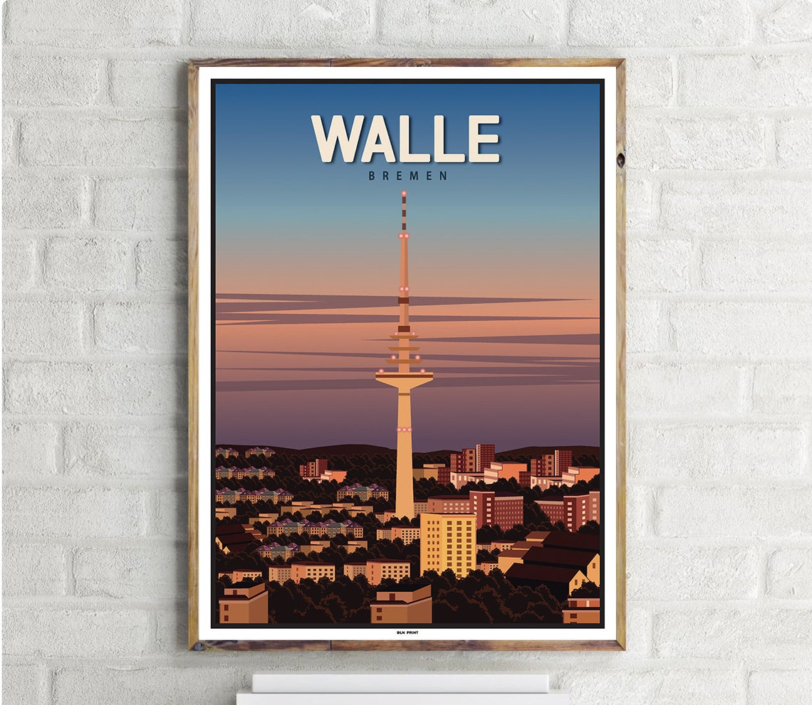 Bremen Walle Vintage Travel Poster