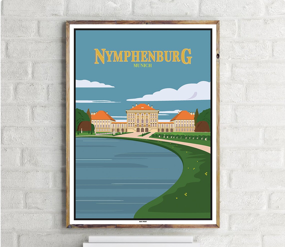 Nymphenburg Vintage Travel Poster, Place Print