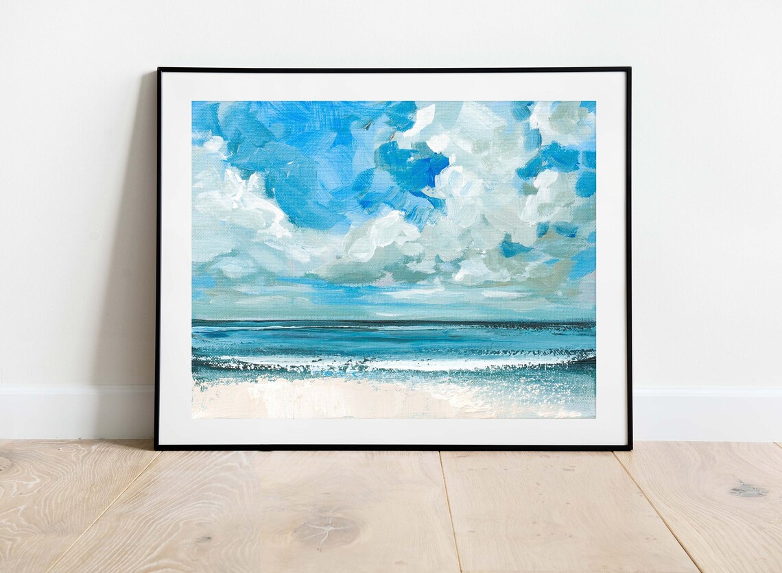 Sea Print, Coastal Ocean Nautical Art Print Decor
