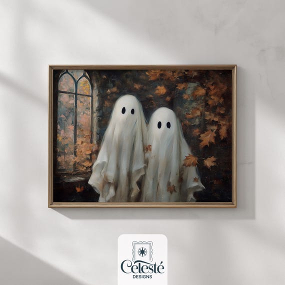 Vintage Halloween Print Dark Academia Wall Art