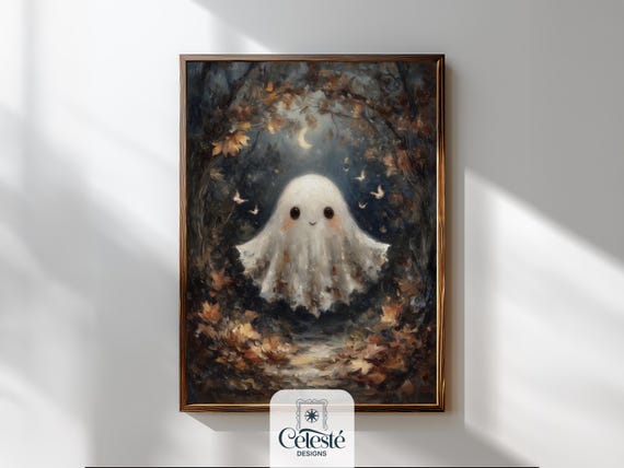 Whimsical And Moths Print Enchanted Forest Halloween Nursery Art