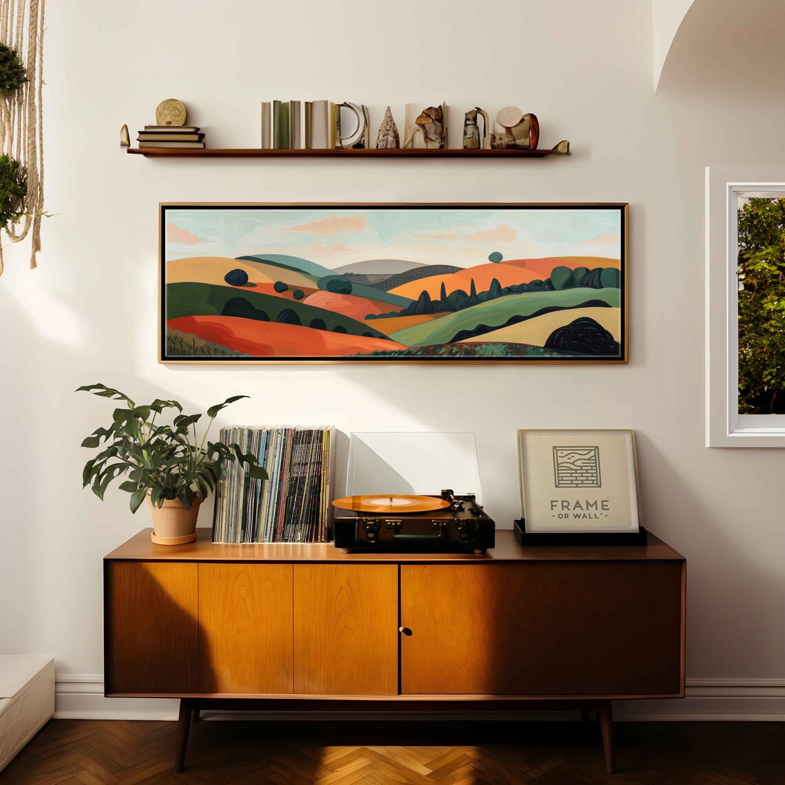 Modern Landscape, Minimal Panoramic Wall Art - Image 2