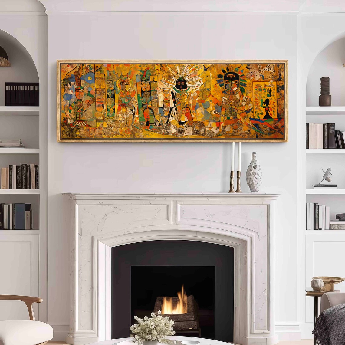 Horizontal Modern Boho Panoramic Wall Art Print - Image 3