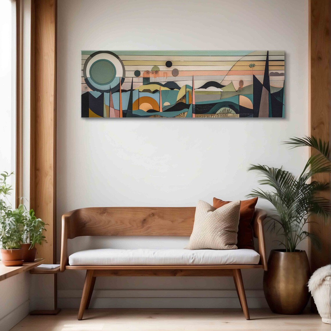 Mid Century Modern Geometric Abstract Art Print - Image 4