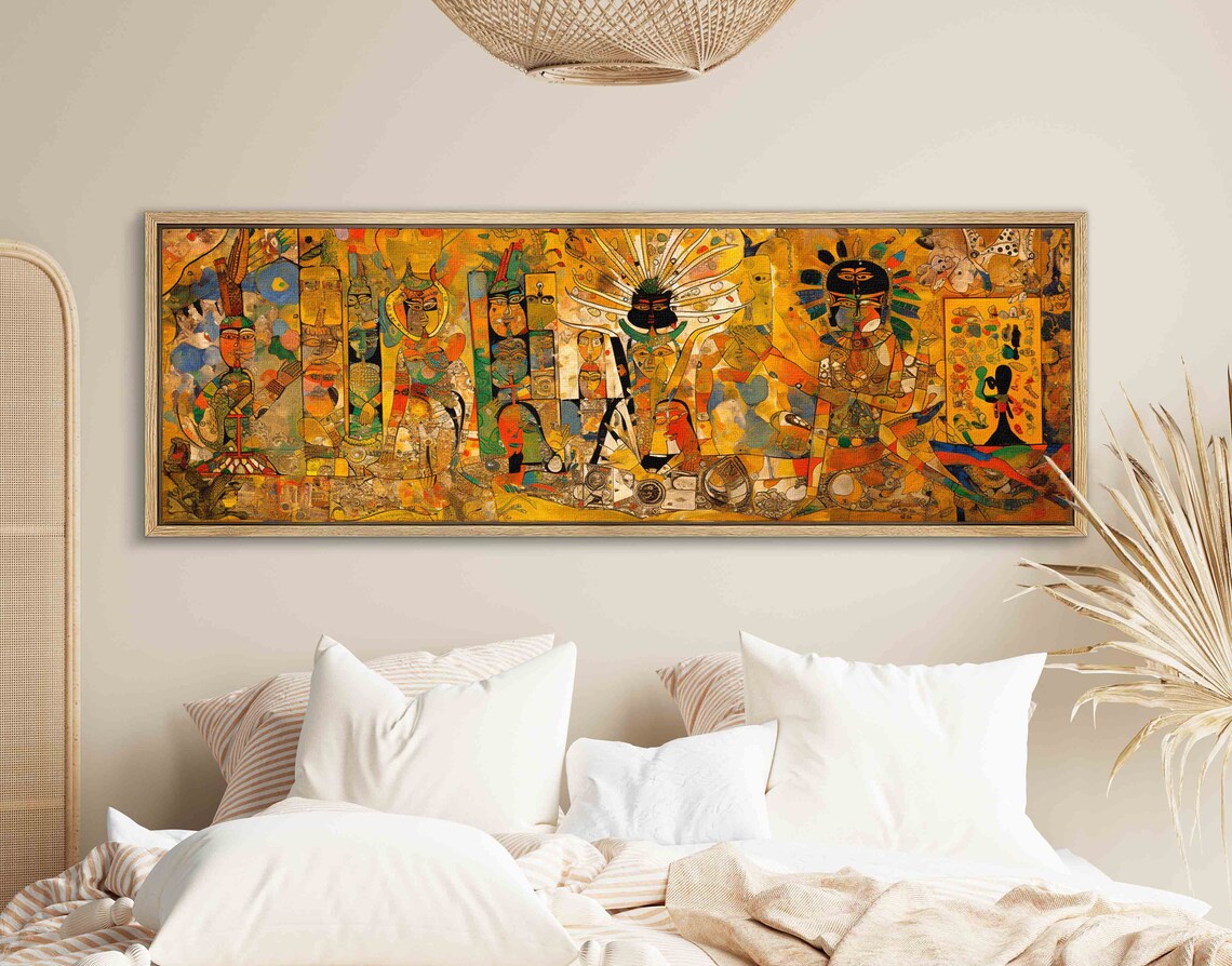 Horizontal Modern Boho Panoramic Wall Art Print - Image 2
