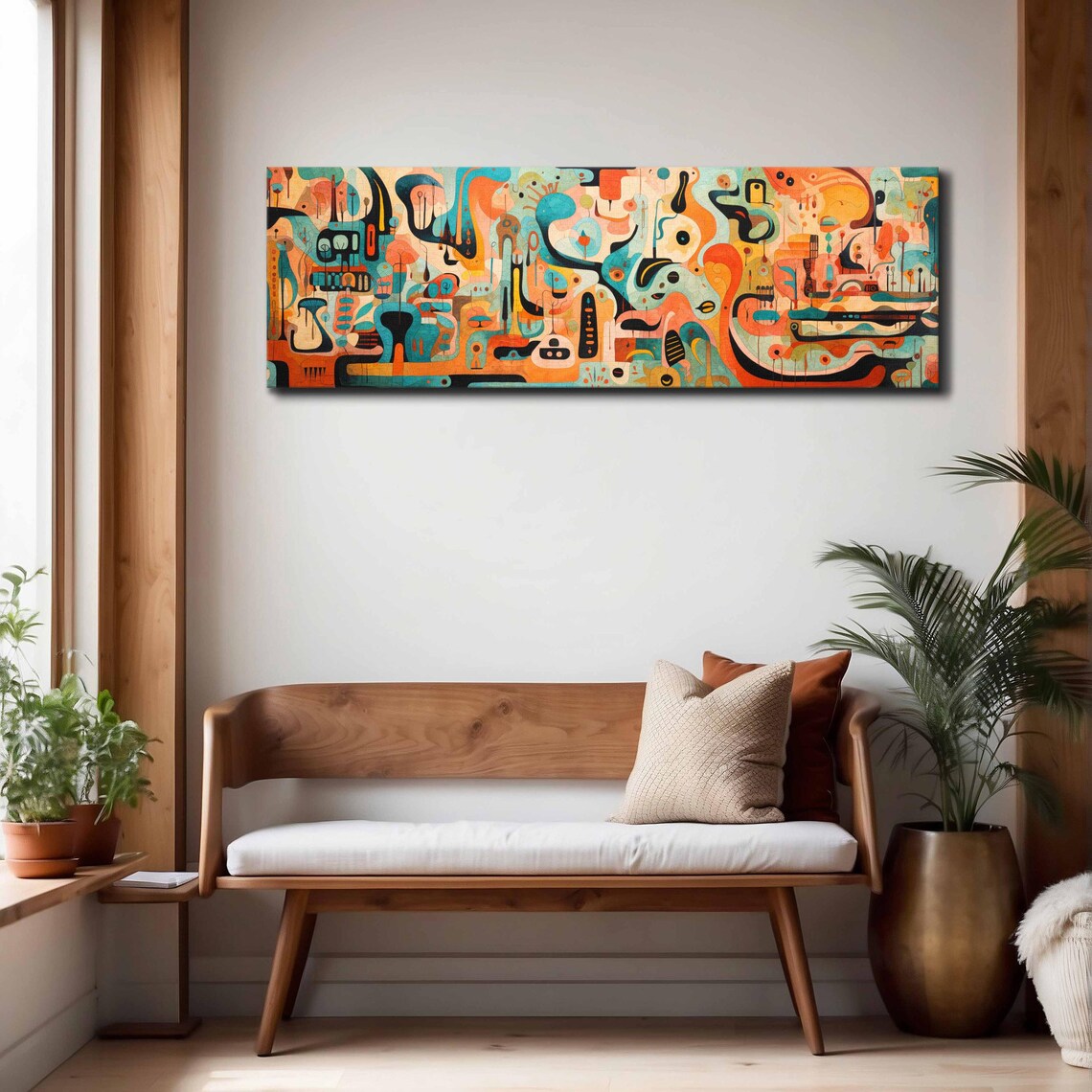 Modern Boho Wall Art, Panoramic Art Print - Image 4