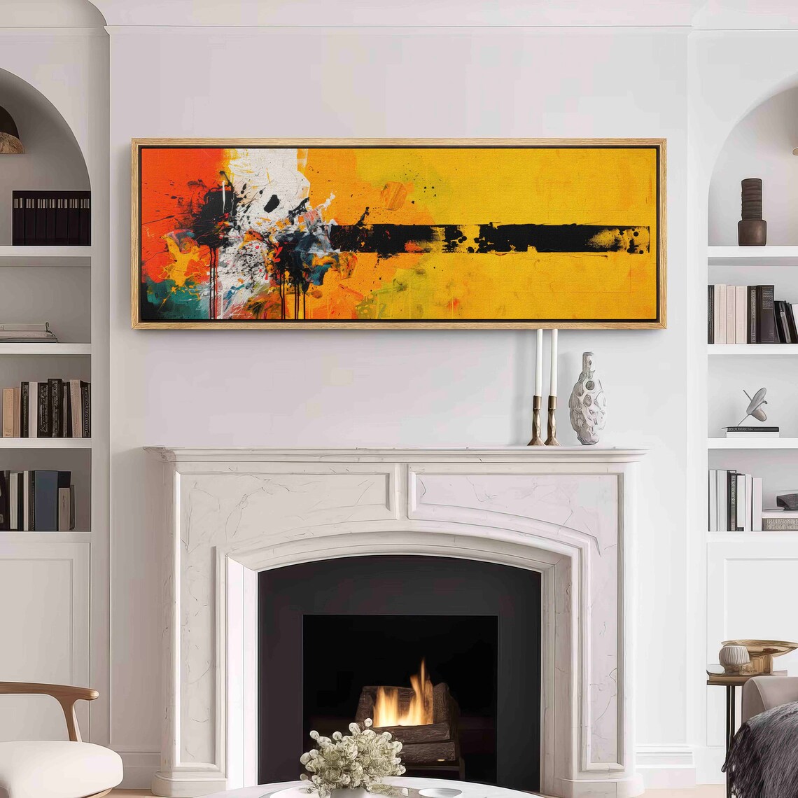 Abstract Geometric Wall Art, Panoramic Art Print - Image 2