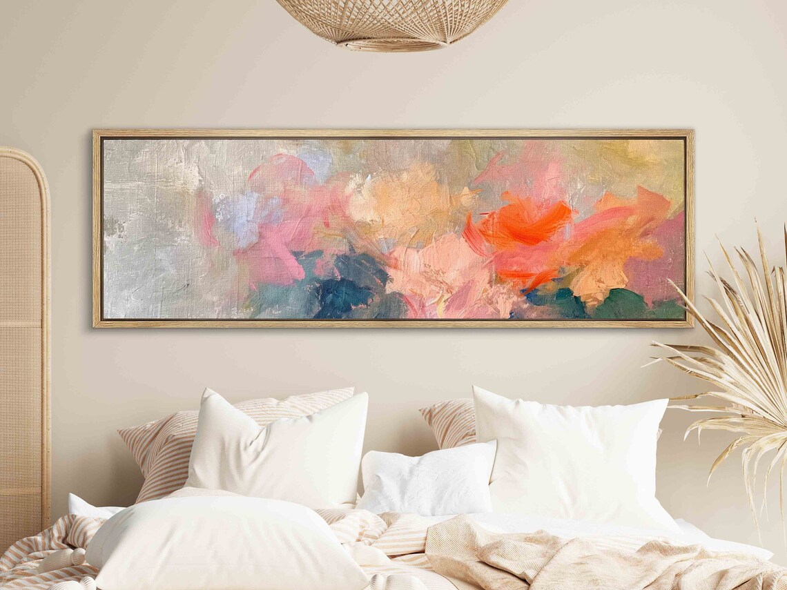 Abstract Moody Floral Horizontal Panoramic Art Print - Image 2
