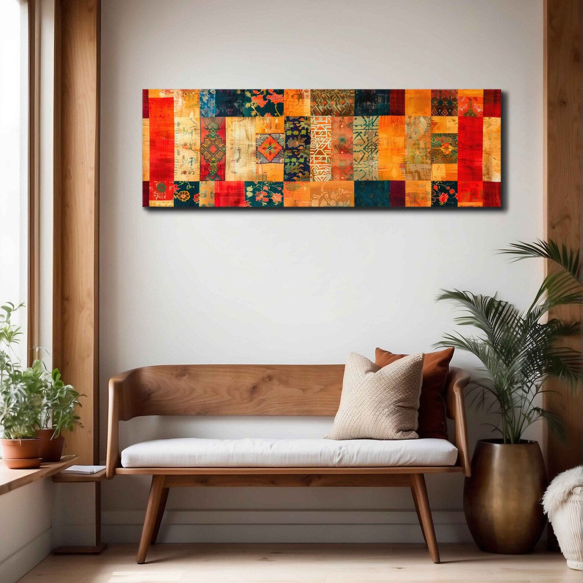 Vintage Tapestry Patchwork Boho Wall Art Print - Image 4